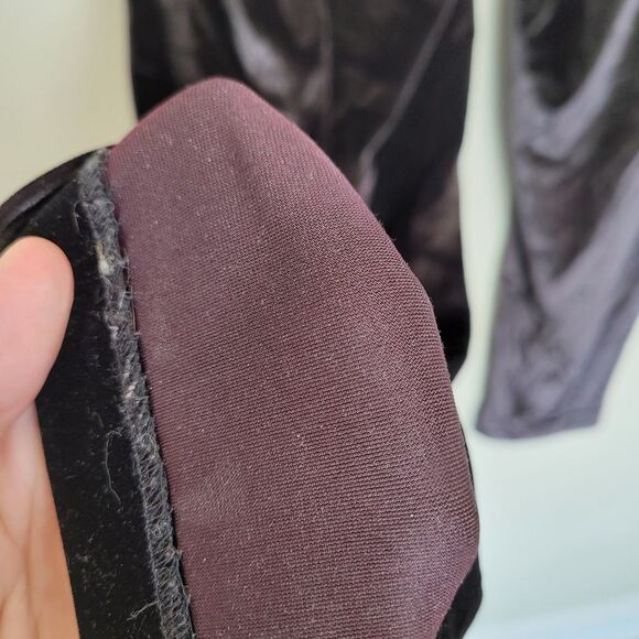 Elaine Kim Black Velvet Pants Straight Leg Trousers Pull On Elastic Waist XL - Picture 9 of 10